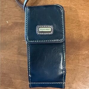 Nine West Black and Brown Leather Wristlet Holster
